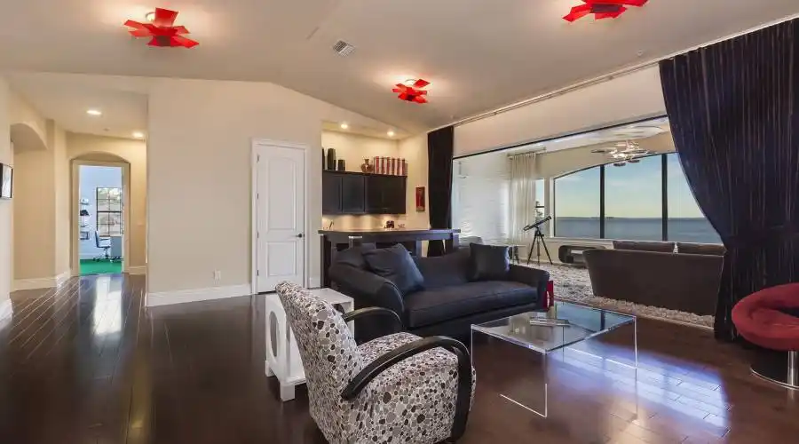Second Floor Family Room with Media Center and  Wet Bar